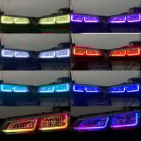 Image 2 of 97-98 S14 Kouki Spyder Black Housing Reflector Headlights w/ Double L Shape DRLs