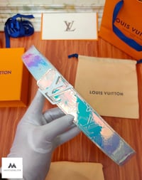 Image 3 of Louis Vuitton Virgil Abloh LV Shape Belt Monogram Prism