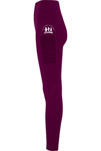 Image 2 of Performance Compression Leggings - Mulberry