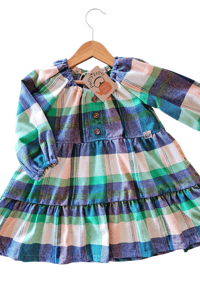 Image 1 of Long Sleeve Plaid Dress
