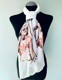 Image 4 of Blondie Debbie Harry Inspired Long Scarf – Punk Rock Style, Retro Music Fashion