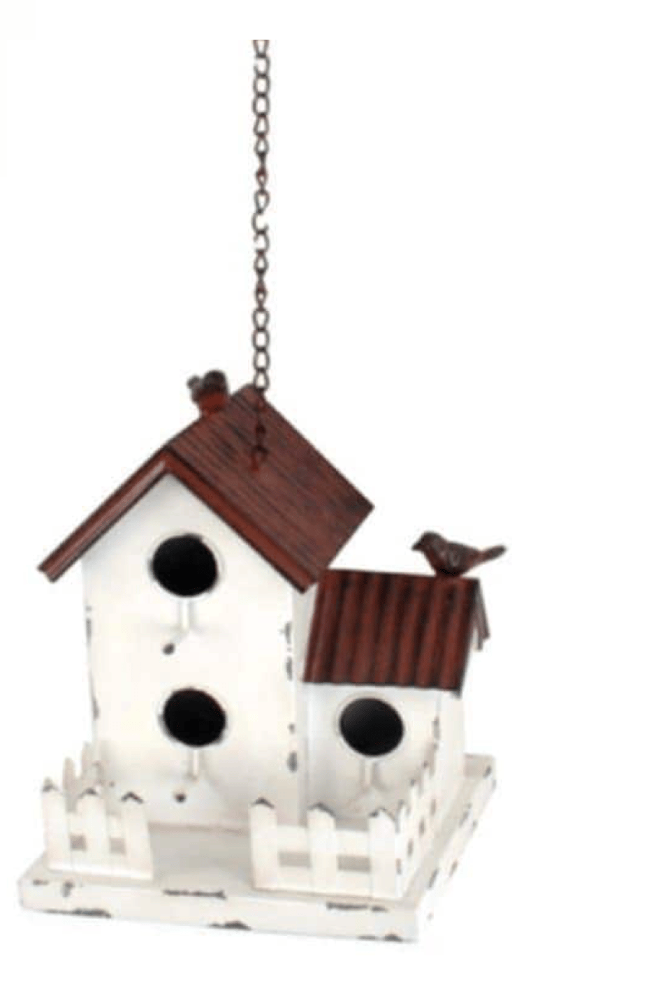 Image of Hanging White Bird House 