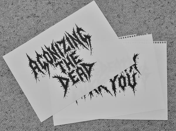 Image of SADISTIK EXEKUTION SONG TITLES - original pen art