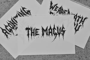 Image of SADISTIK EXEKUTION SONG TITLES - original pen art