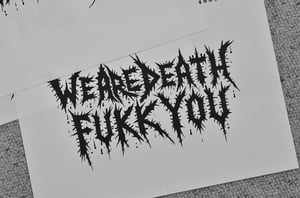 Image of SADISTIK EXEKUTION SONG TITLES - original pen art