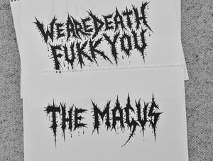Image of SADISTIK EXEKUTION SONG TITLES - original pen art