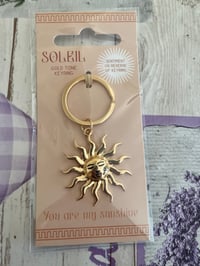 Gold Sun keyring 