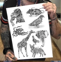 Image 1 of Steampunk Animals Gathering Print