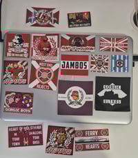 Pack of 17 mixed Hearts, Heart of Midlothian football/ultras stickers