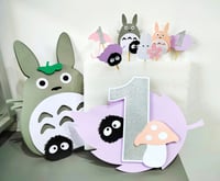 Image 4 of Personalized My Neighbor Totoro Floral Cake Topper. Totoro Girls Baby Shower Party Decor