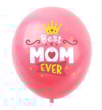 Image 2 of 12" Pink / Red / White Mother's Day Balloons 