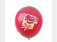Image 3 of 12" Pink / Red / White Mother's Day Balloons 