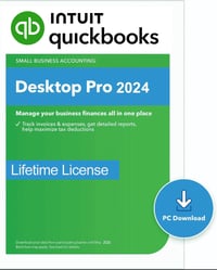 Genuine QuickBooks Desktop Pro 2024, Lifetime License, 5 PC