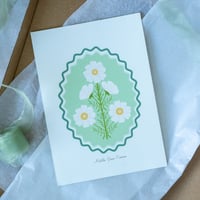 Image 1 of Personalised Children's Birth Flower Wavy A4 Art Print