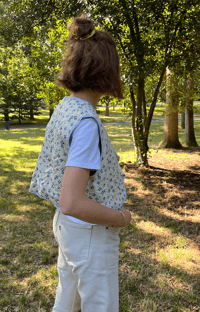 Image 2 of Gilet fleur bleue