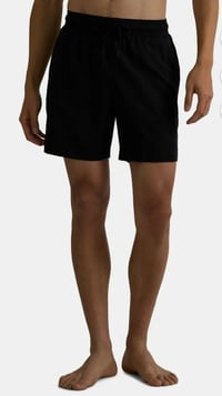 Image 2 of Men's versatile chill and swim shorts, Black.