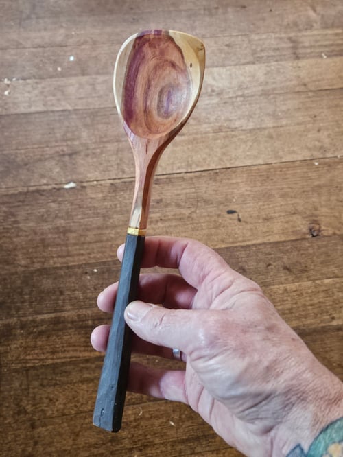 Image of Small Plum Wood Cooking Soulspoon 