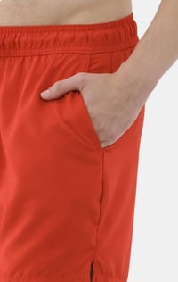 Image 5 of Men's versatile chill and swim shorts, Red.