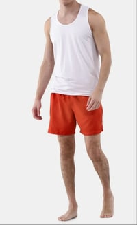 Image 1 of Men's versatile chill and swim shorts, Red.