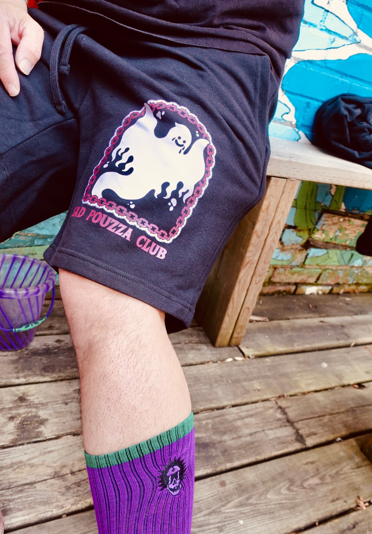 Image of " Sad Pouzza Club " Jogging Shorts