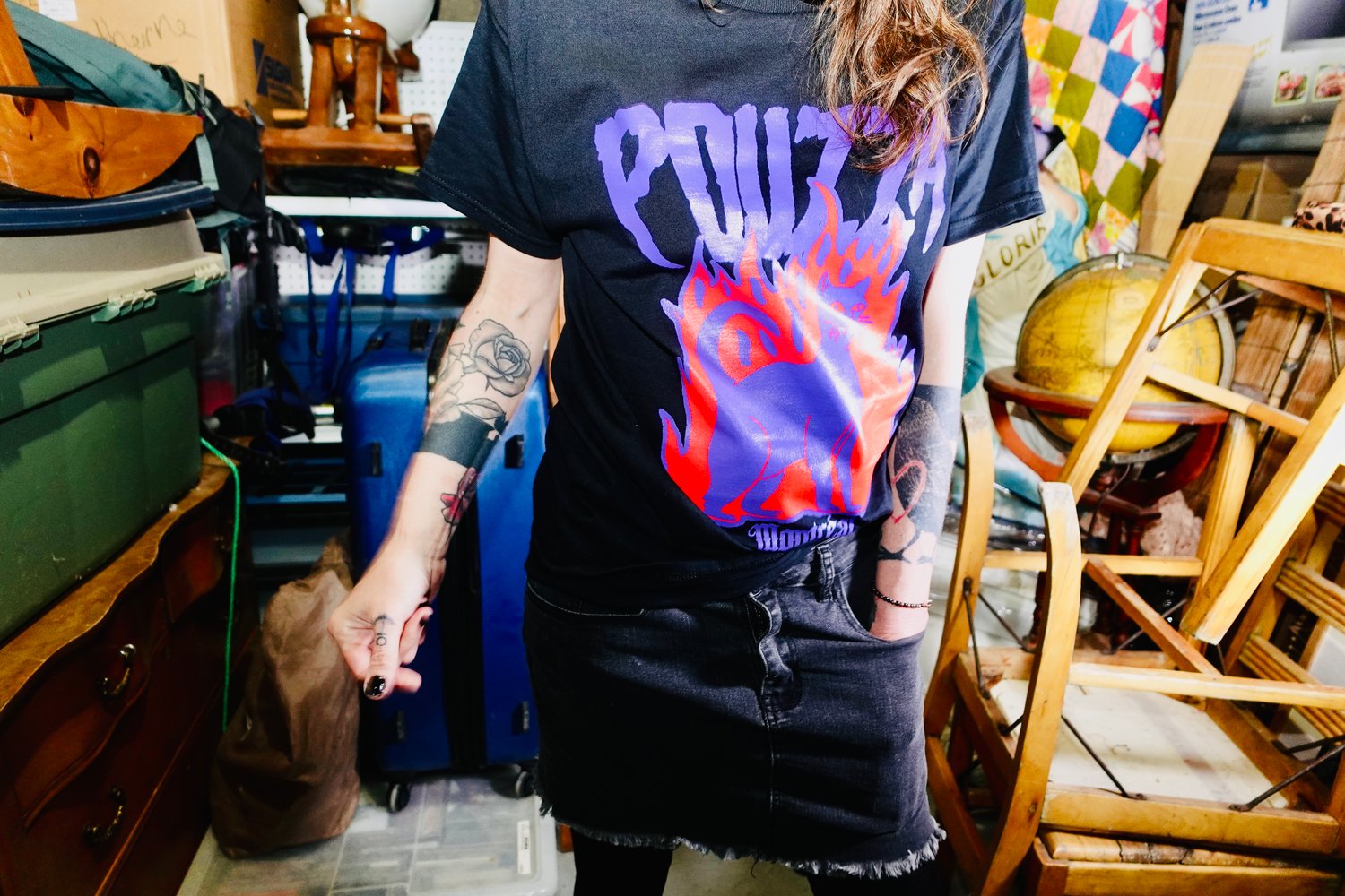 Image of Pouzza 13 " Chat En Feu " T-shirt ( PRE ORDER )