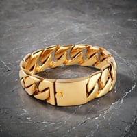 Image 2 of Chunky Cuban Link Cuff Bracelet | Unisex