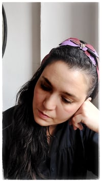 Image 7 of Cerchietto per i capelli artigianale in pelle FOLIAGE HEADBAND - Betty