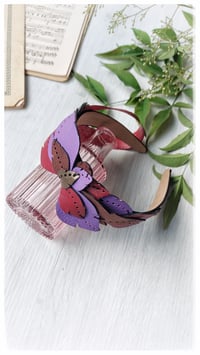 Image 9 of Cerchietto per i capelli artigianale in pelle FOLIAGE HEADBAND - Betty