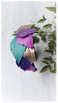Image 10 of Cerchietto per i capelli artigianale in pelle FOLIAGE HEADBAND - Flora