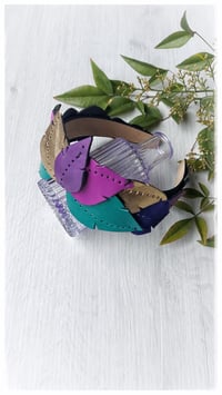 Image 17 of Cerchietto per i capelli artigianale in pelle FOLIAGE HEADBAND - Flora
