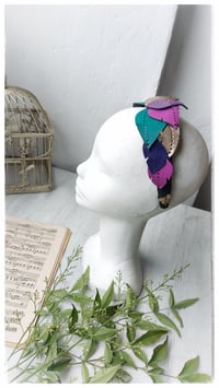 Image 18 of Cerchietto per i capelli artigianale in pelle FOLIAGE HEADBAND - Flora