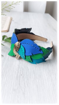 Image 4 of Cerchietto per i capelli artigianale in pelle FOLIAGE HEADBAND - OceanoMare
