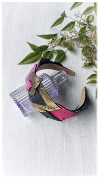 Image 3 of Cerchietto per i capelli artigianale in pelle FOLIAGE HEADBAND - Pasionaria