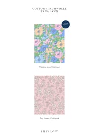 Image 2 of Sleep mask * Tiny flowers * Soft pink