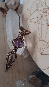 Image 3 of Amethyst & Pyrite statement pendant 