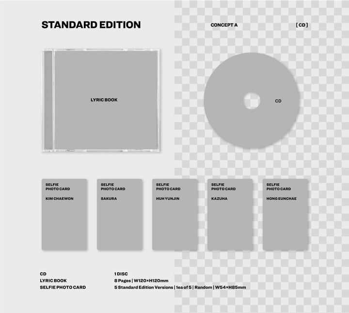 Image of [PRE-ORDER] LE SSERAFIM Japan 4th Single ‘DIFFERENT’ (Standard Edition) + Weverse Shop POBs
