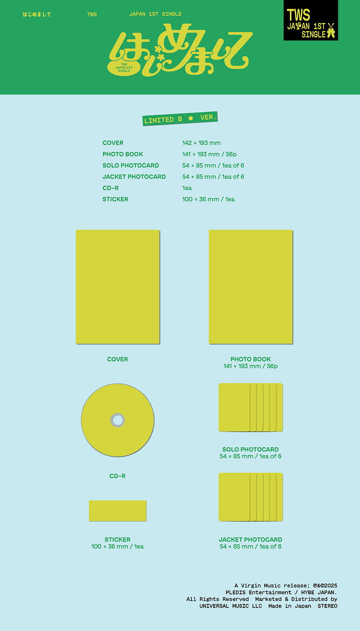 Image of [PRE-ORDER] TWS Japan 1st Single (Limited Edition B) + Weverse Shop POBs