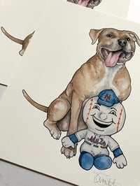 Image 2 of Basball Fan Doggo Print