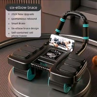 Automatic Rebound Ab Wheel Roller with 6 Elbow Supports 