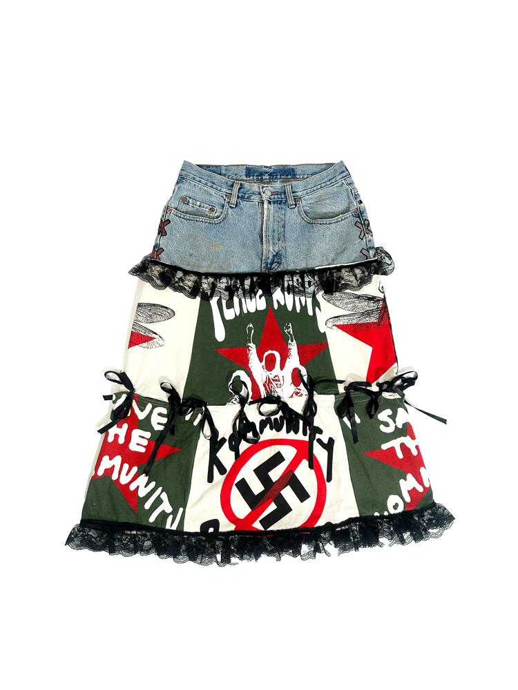 Image of 1/1 Patchwork Ribbon Skirt