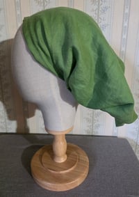Image 1 of Linen Tichel in Spring Green