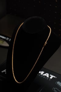 Image 1 of 14k Solid Gold Rope Necklace 