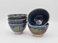 Image 1 of Small Blue and Green Prep Bowls