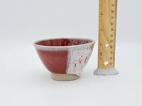 Image 3 of Small Cranberry and White Speckled Prep Bowl