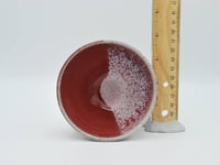 Image 4 of Small Cranberry and White Speckled Prep Bowl