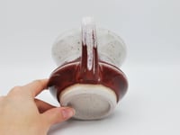 Image 4 of Angled Cranberry and White Mug 1