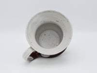 Image 3 of Angled Cranberry and White Mug 1