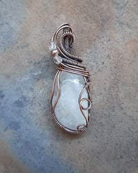 Image 2 of Natural Citrine pendant in oxidized copper