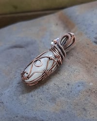 Image 3 of Natural Citrine pendant in oxidized copper