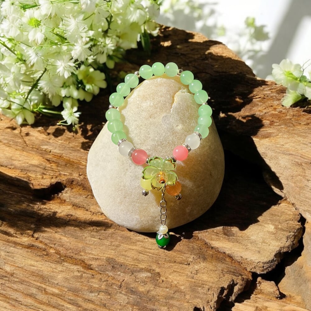 Image of Turquoise Green Bead Bracelet